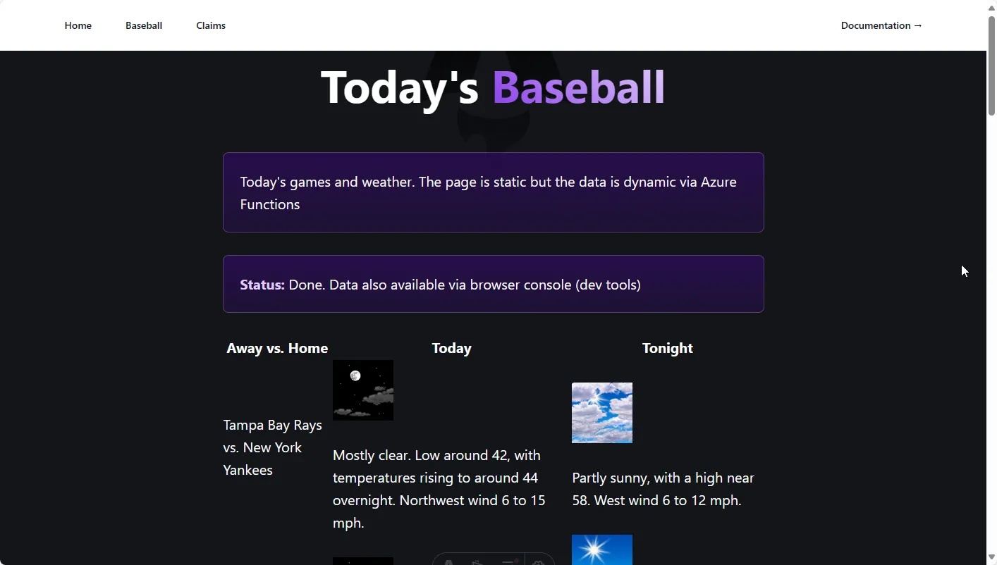 Baseball Page