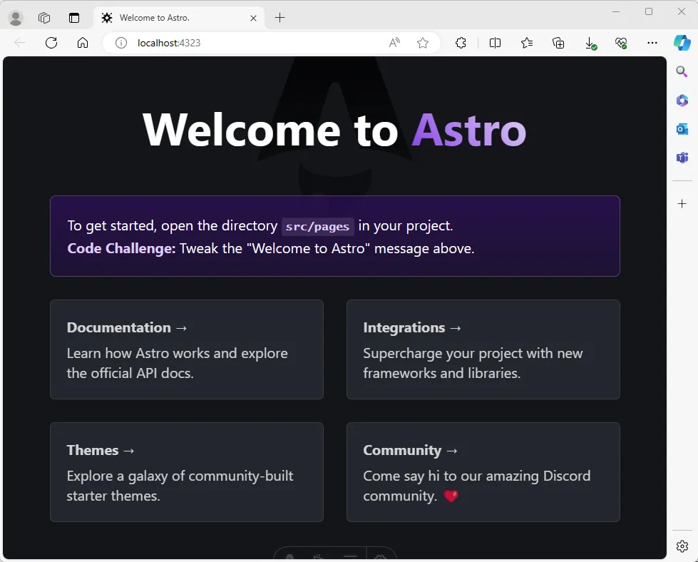 Astro create 10